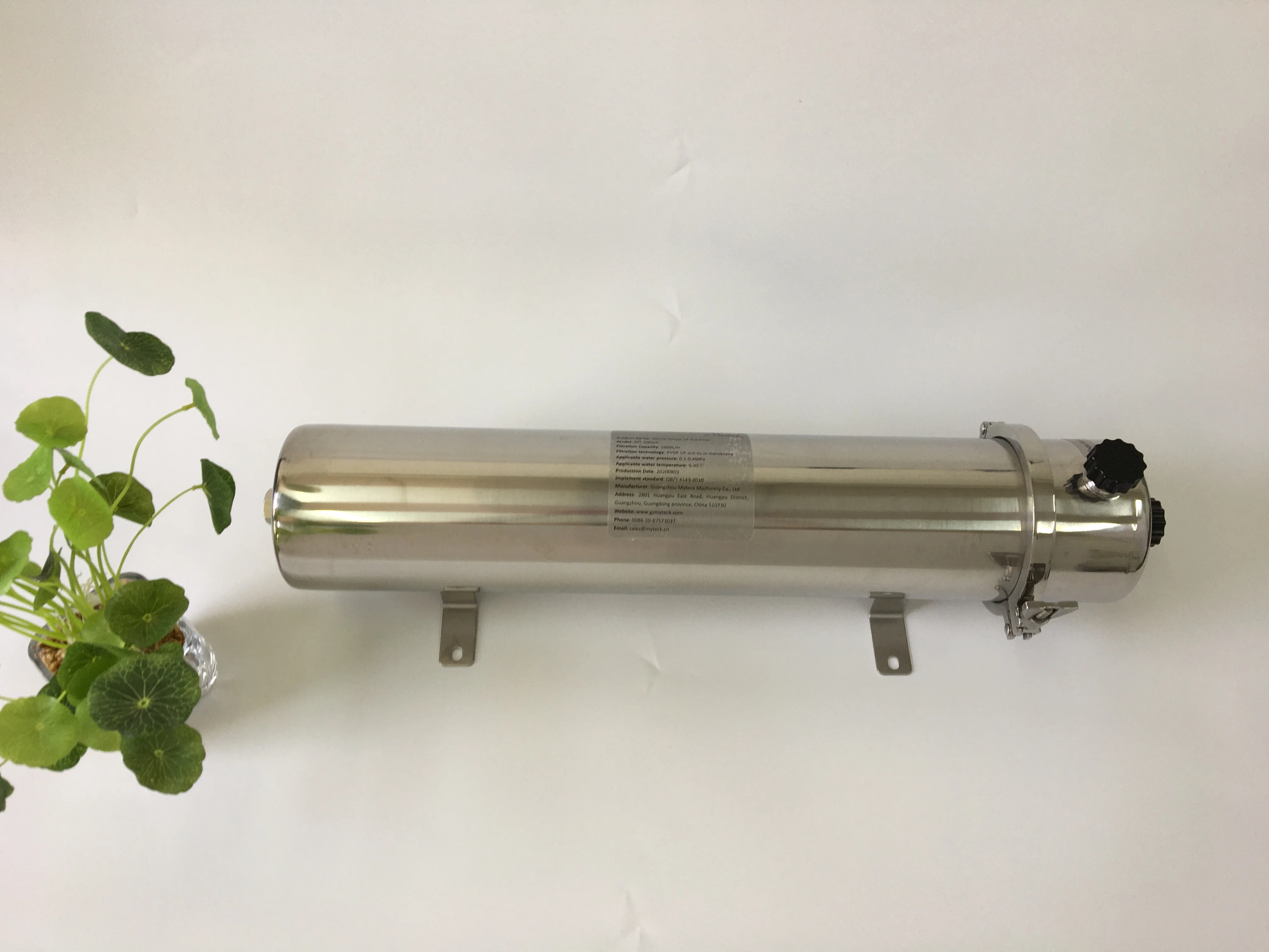 Myteck 2000LPH Enhanced Version Stainless Steel Water Filter PVDF UF Ultrafiltration Membrane for Household Use Effective