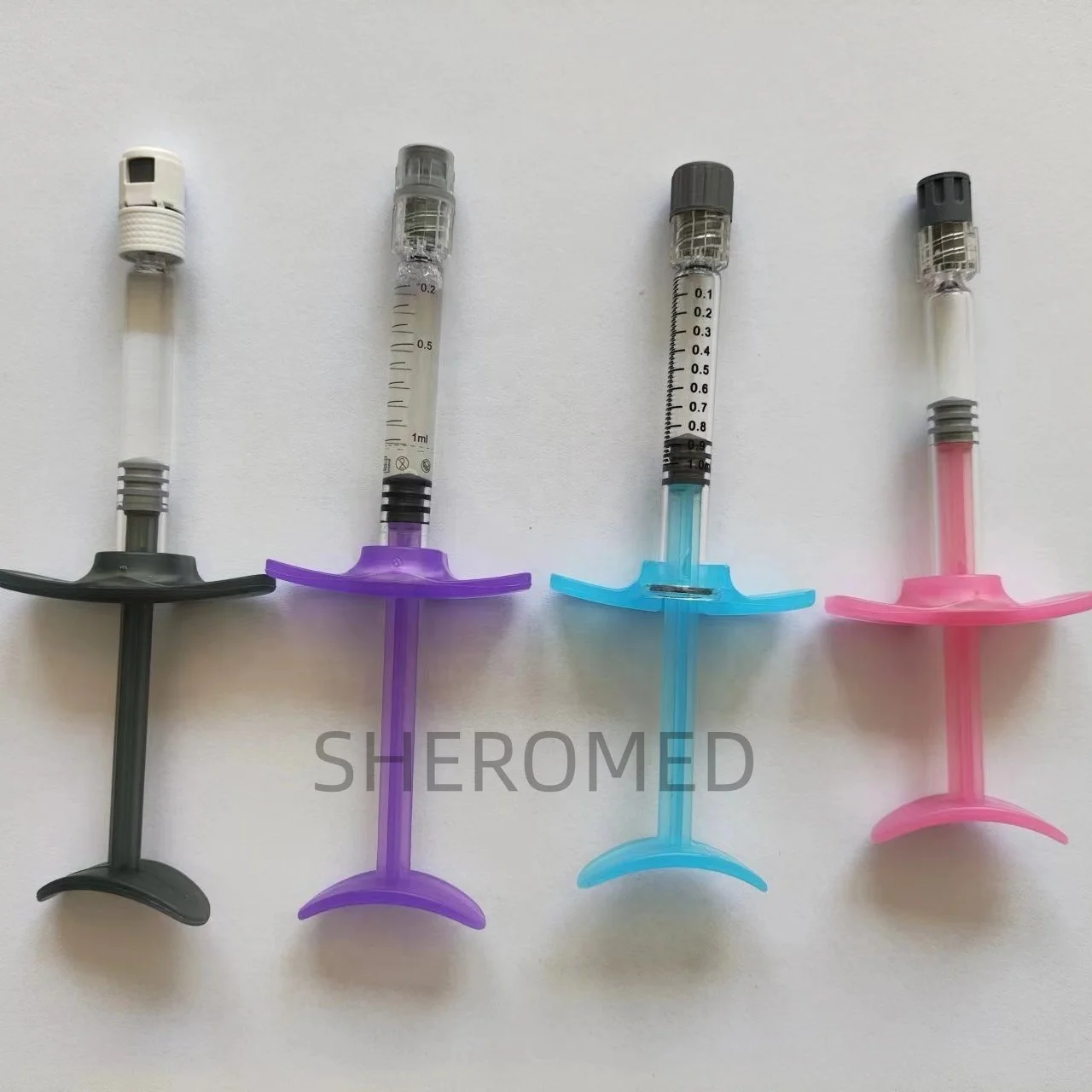 1ml Glass Syringe with Needles Plunger and wings Back Stop