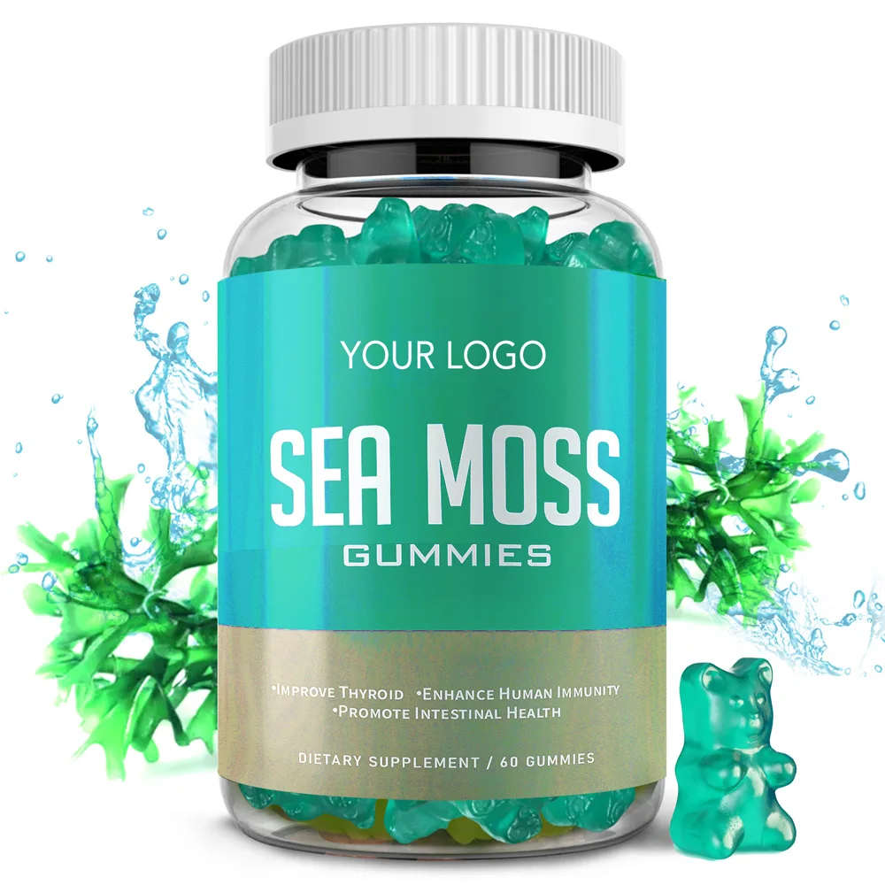 Weight Loss Seamoss Supplement Organic Raw Irish Sea Moss Gummies With Burdock Root And Bladderwrack