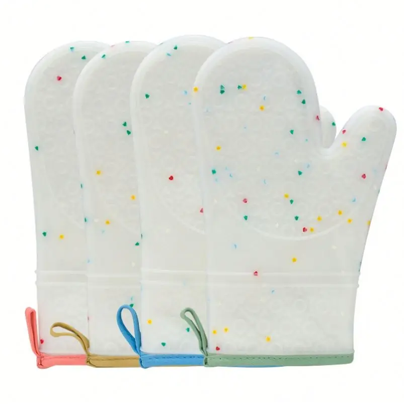 Customized 153g Baking Kitchen Glove Heat Insulation Microwave Oven Waterproof Silicone Gloves Heat Resistant BBQ Gloves