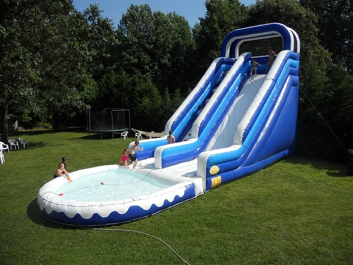 0 55mm Pvc Tarpaulin Inflatable Slip And Slide Double Slide Inflatable Water Slide With Pool Custom 15ft 18ft 20ft Buy 0 55mm Pvc Tarpaulin Inflatable Slip And Slide Interesting Inflatable Slides With Pool Inflatable Water
