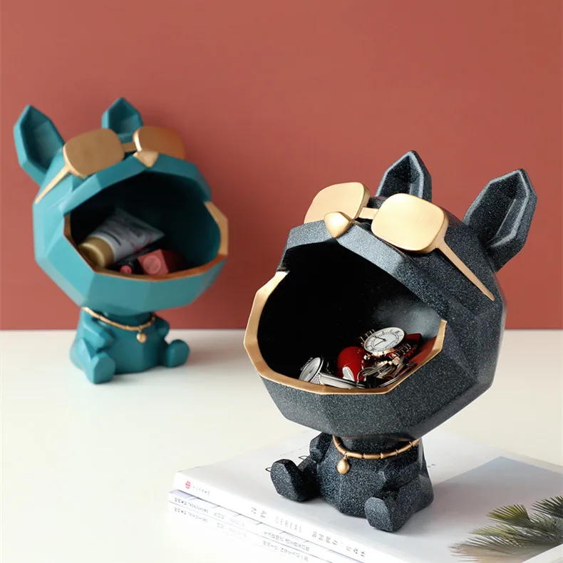 creative entrance porch dressing resin dog coffee