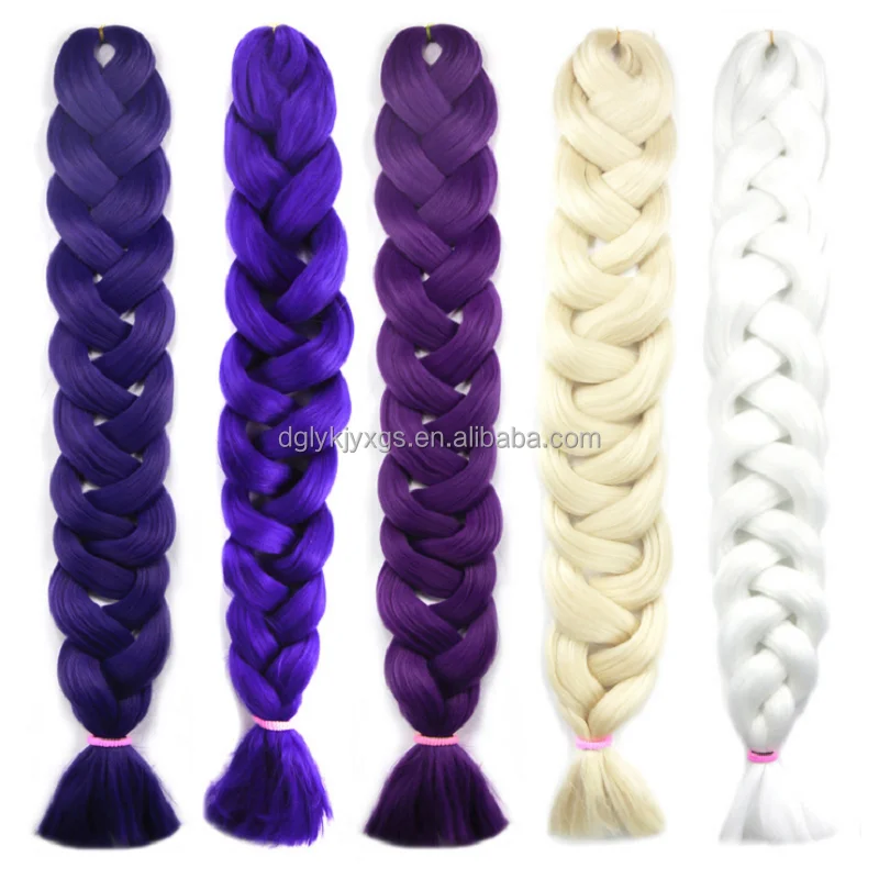 
LW-51QT Wholesale 165g 32inch ombre prestretched pre stretched jumbo synthetic expression braiding hair extensions 