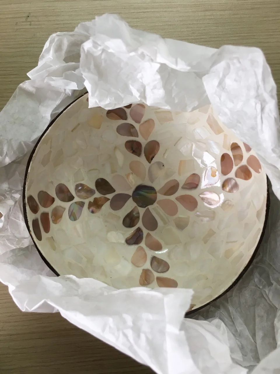 Вьетнамская Лаковая чаша из кокосовой скорлупы, чаша для конфет, креативная сервировочная чаша