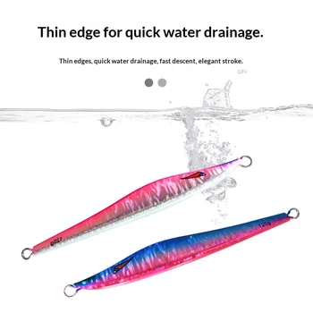 New Style Japanese Iron Plate Lure Lead Metal Jig Artificial Hard Bait Glow-in-the-Dark Laser 60g-120g – Metal Jig – view 3