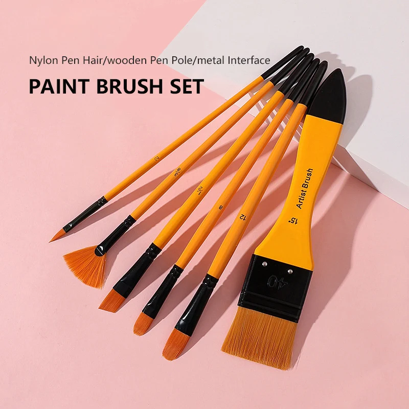 Набор кистей для рисования акриловыми масляными красками 6