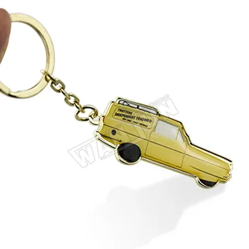 Diy Car Key Chain Custom Logo Metal Solid Brass Key Ring Chain With Accessories