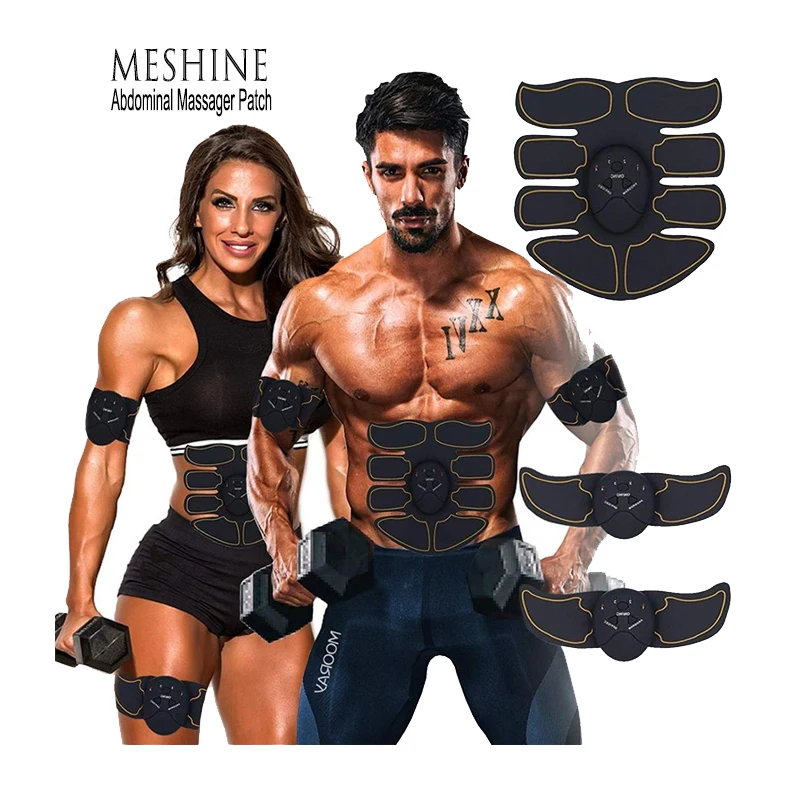 Six Pack EMS Abdominal Muscle Training Device,Wireless Fitness Massager Belt 