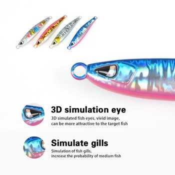 Cheery Lead Fish Lure Metal Plate Bait for Saltwater Fish Sea Fishing Boat Fishing Long-Cast – Metal Jig – view 4