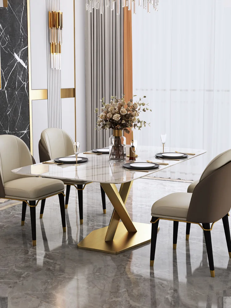 Italy Design Luxury Marble Dining Table 4 6 Seat For Apartment Hotel ...