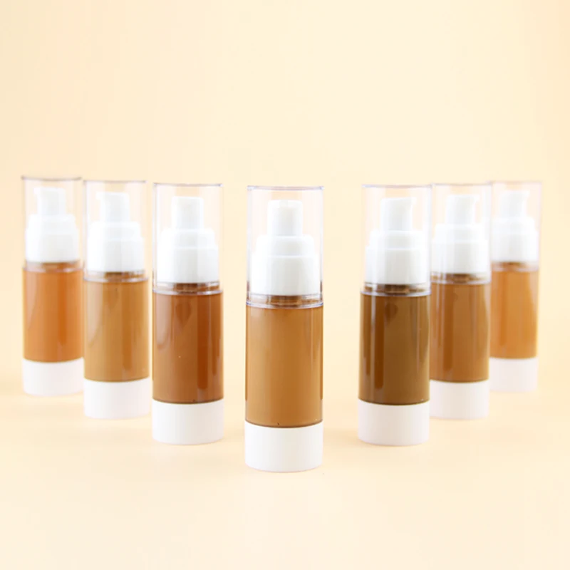 Matte Foundation Makeup Waterproof Concealing Foundation for Black Skin With Round Foundation Bottle