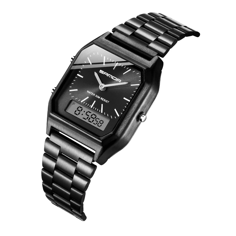 Sanda 747 Men's Watches - Retro Stainless Steel Band