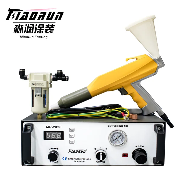 Small laboratory electrostatic sprayer for metal powder spraying