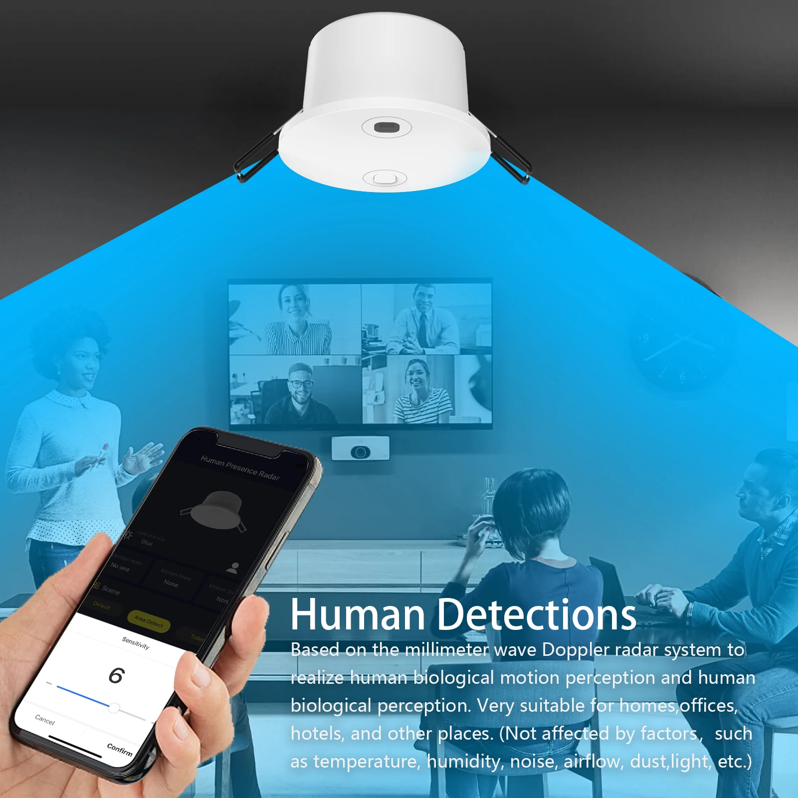 Wifi Radar Human Presence Detector with Light Sensor