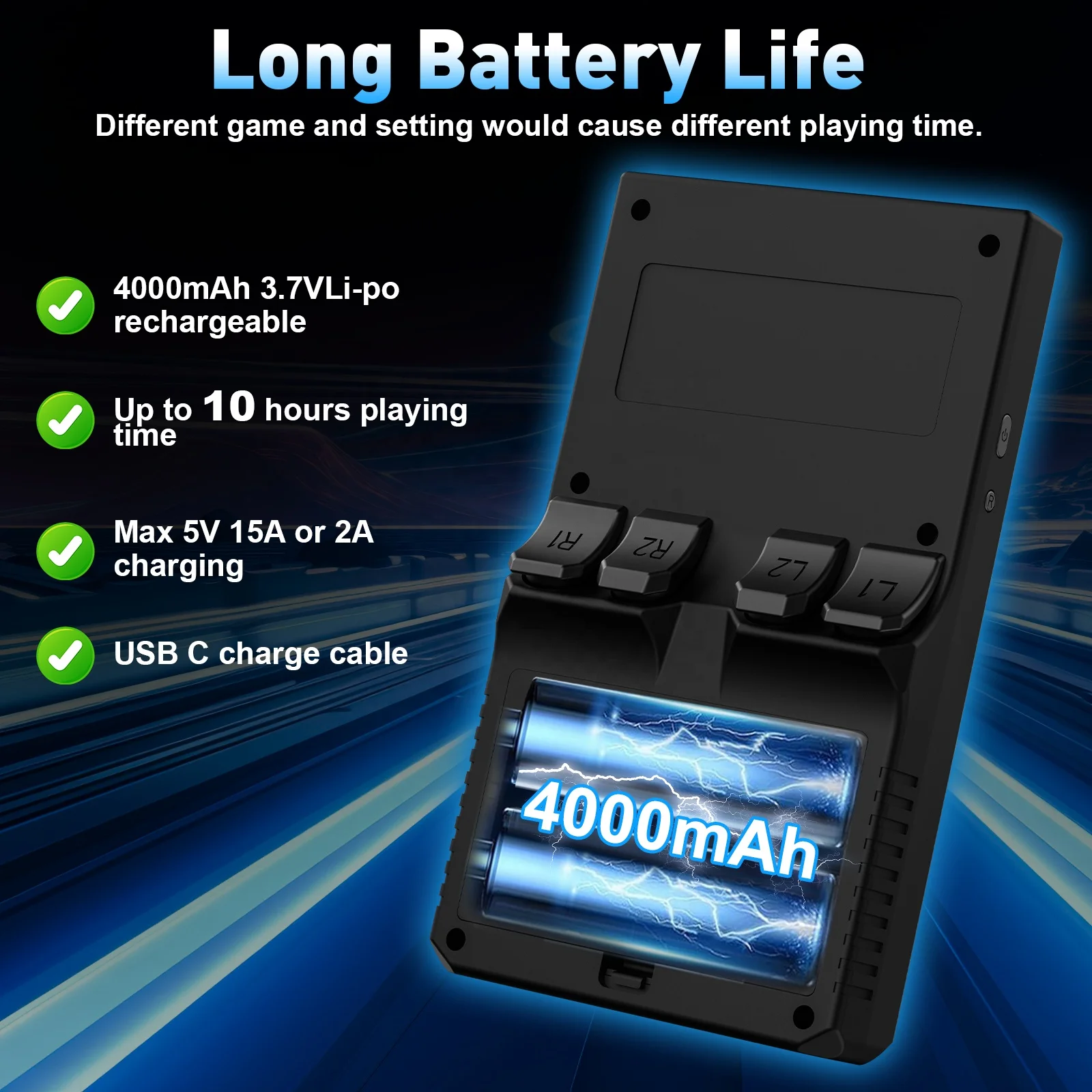 VBESTLIFE V40 Max Retro HANDELD Game Console, 8 Go + 256 Go