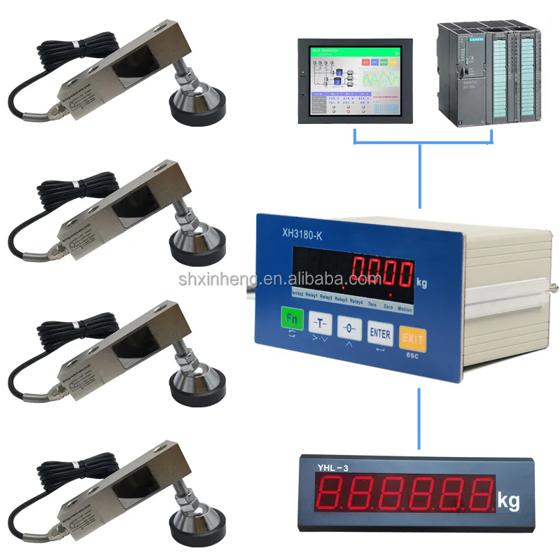 Modbus RS485 Transducer Weight Load Cell Indicator 0-10V Analog Output ...