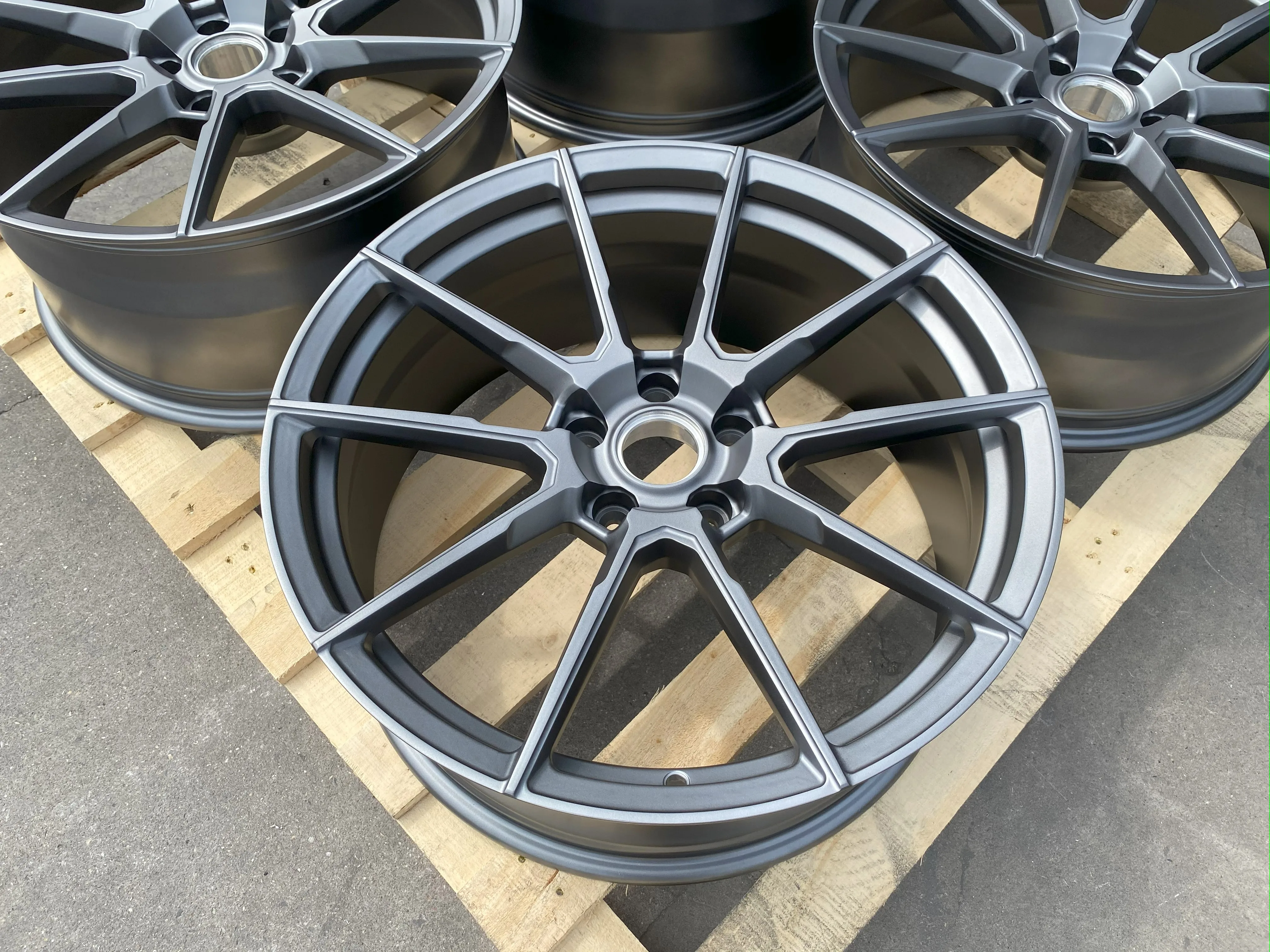 GVICHN matte black luxury custom forged wheels for sports car 16 - 26 inch aluminum alloy rims 5x112 5x114.3 5x120 wheel hub