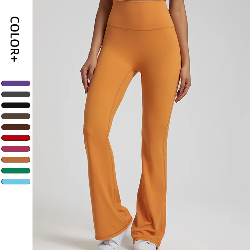 4069 Wholesale Custom Logo High Waisted Boot Cut Yoga Pants  for Women Long Bootcut Flare Leggings