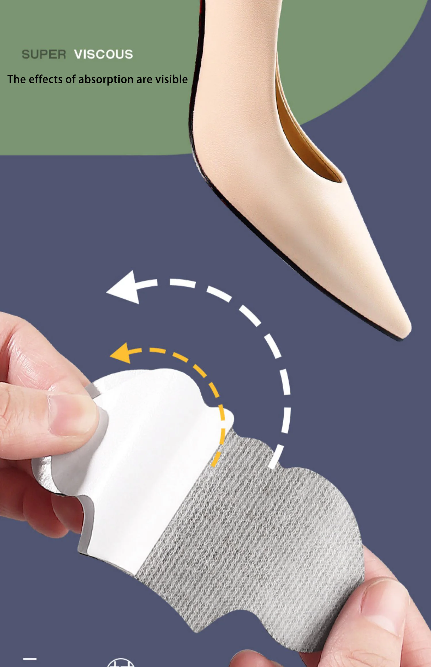 Anti-Wear Heel Patch with Butterfly Back, Prevent Skidding & Shoe Loss