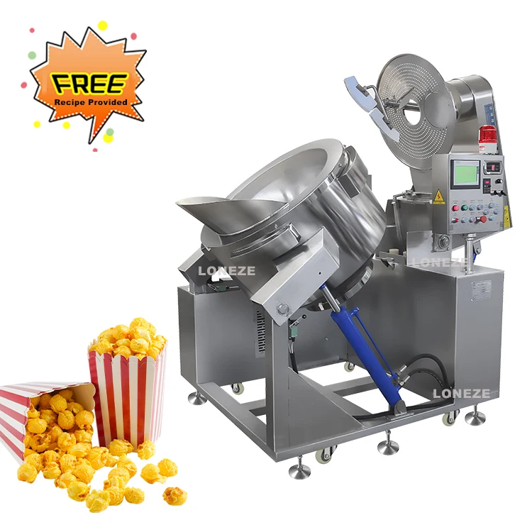 High Capacity Automatic Industrial Popcorn Making Machine Mushroom Gas Popcorn Machine for Sale