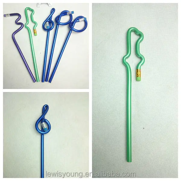 Примечание для нот G-скрипичный ключ формы черного и белого цвета на заказ шариковая ручка карандаш с верхней частью ластика детей