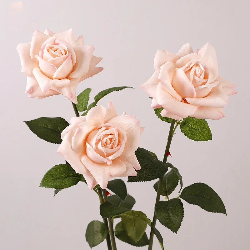 O-X282 Grohandel Langstielige Lebensechte Knstliche Rosen Wei Rosa  Hochzeits-Heimdekoration Grokpfige Latex Echt-Touch-Rosen| Alibaba.com