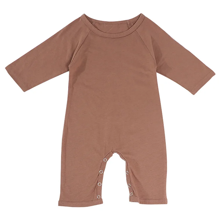 Baby Solid Color Long Sleeve Onepiece Clothes 2022 Spring Children's