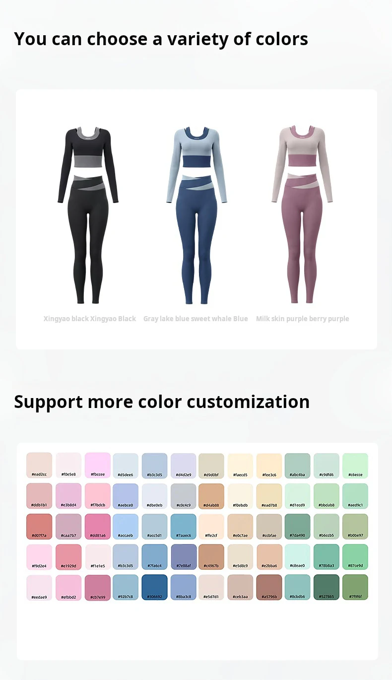 Spring and Autumn Fake Two-piece Yoga Clothes Suit Wear-Free Bra Sports Suit General Training Workout Clothes