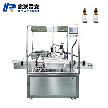 Automatic Vial Liquid Lotion Paste Cosmetic Bottle Capping Dropper Essential Oil Filling Machine