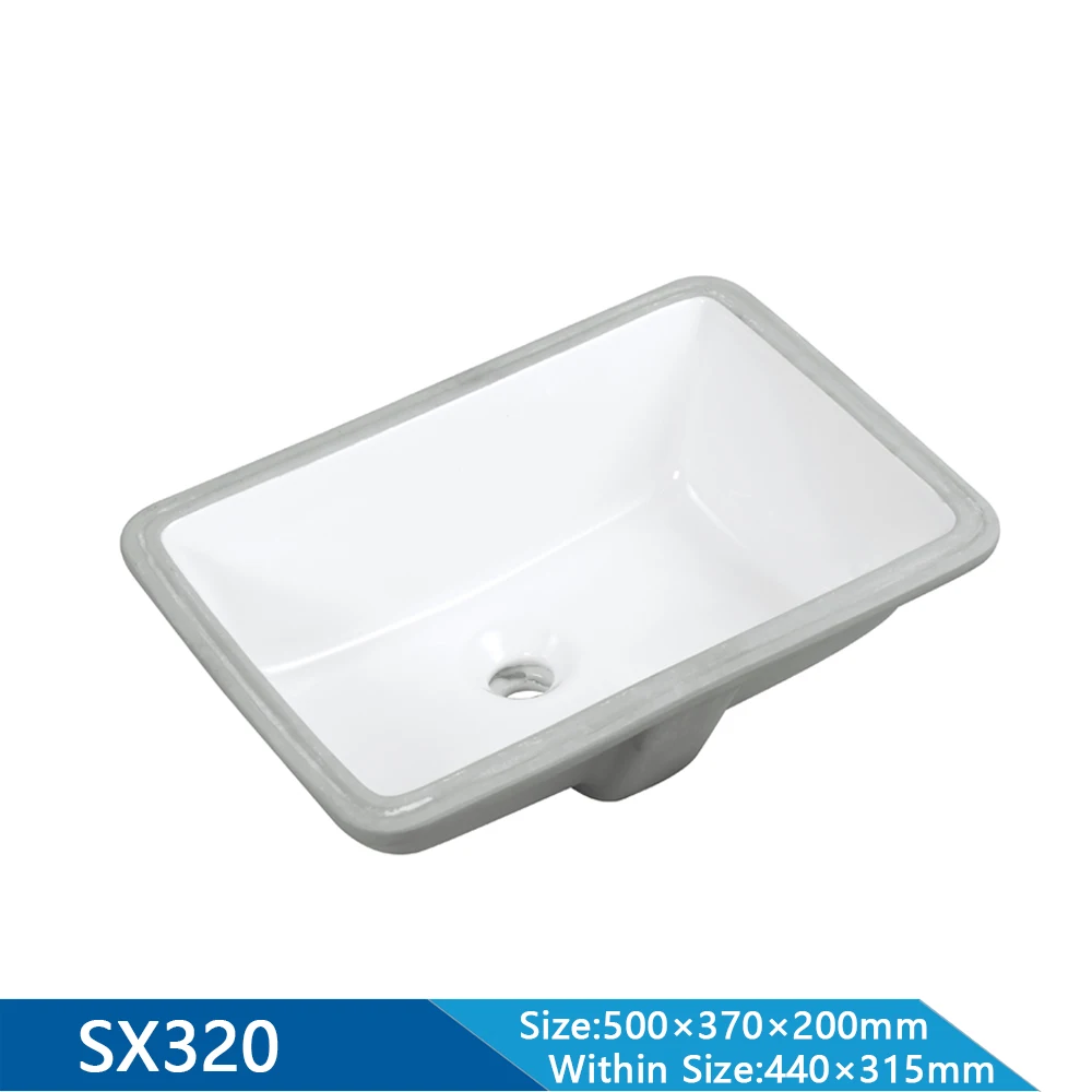 MWD Factory Cheap Rectangular Ceramic Under Counter Basin Sink SX317