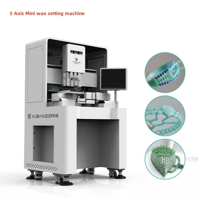 5 Axis automatic stone setting machine 9000-12000 drills / hour Mini wax setting machine for jewelry