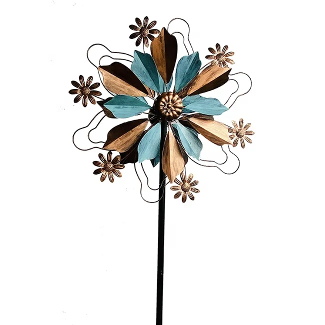 Double Wind Spinner  Metal Wind Catcher Kinetic Wind Spinner Art for Outside