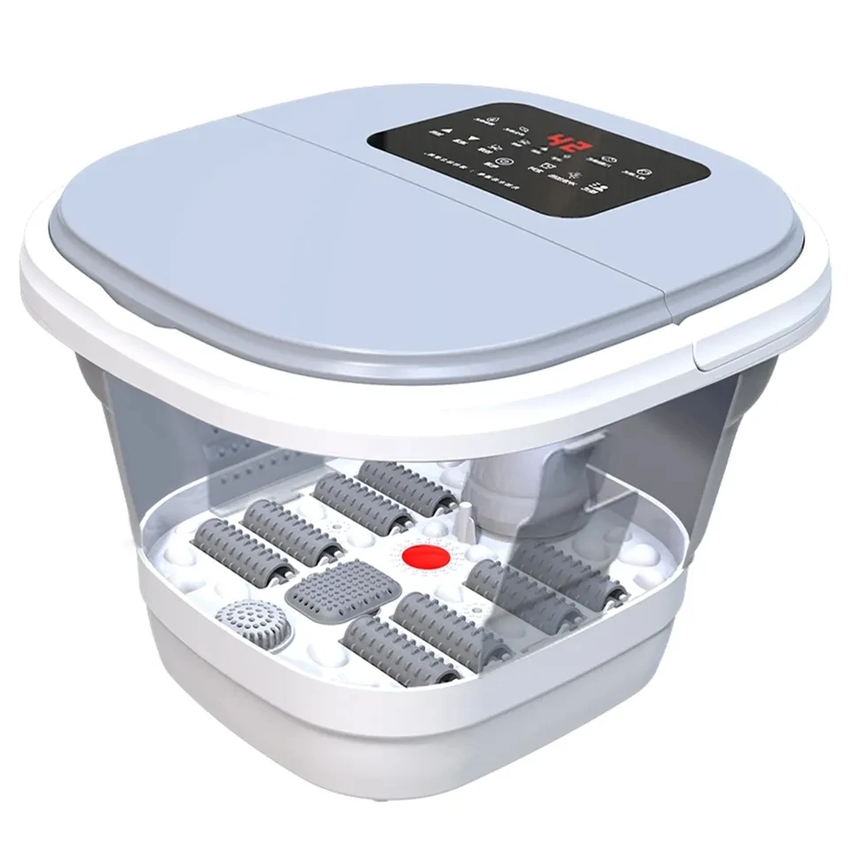 Automatic Heating Foldable Foot Bath Bucket With Rotary Massage Roller