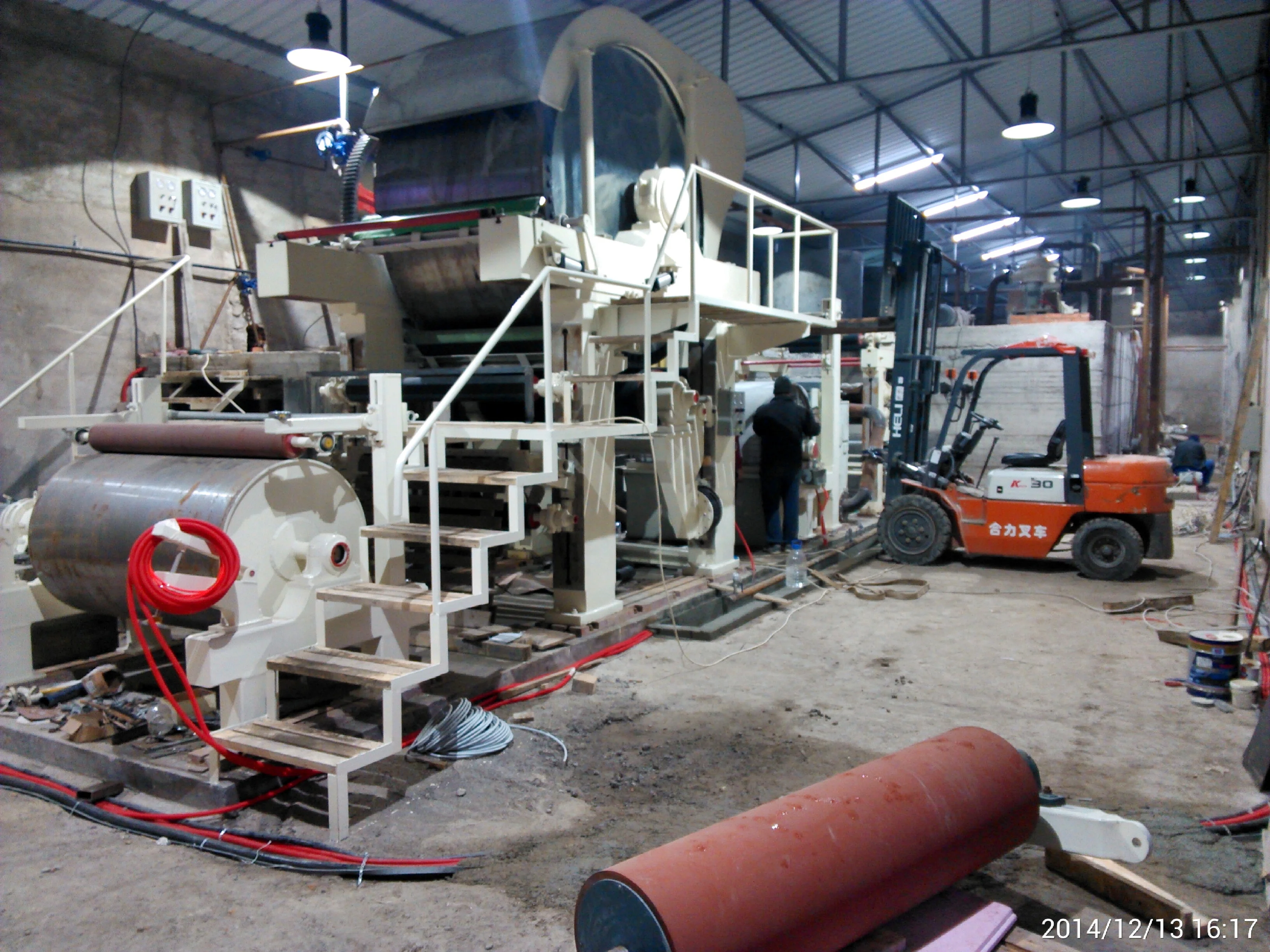 Quality Quantity Assured Thermal Waste Paper Recycling Making Machine PLC Motor Pump Gearbox Bearing High Capacity 100m/min