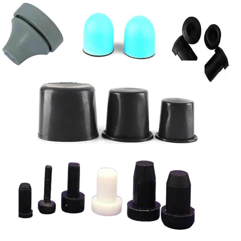 LongCheng Custom Pipe Water Hole End Seal Silicone Rubber Products Bung Dust Cover Plugs Butyl Silicone Rubber Plug Stopper