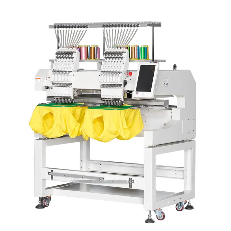 Dahao Computer Disen Automatic Two Head 12 Needle High Speed Socks Embroidery Machine Leather Jack Embroidery Machine 1/2 Header