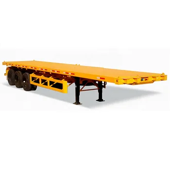 HYS customize Flatbed Semi Trailer Extendable Flat Truck Trailer OEM 20ft 40ft 45 ft Container Transport Trailer