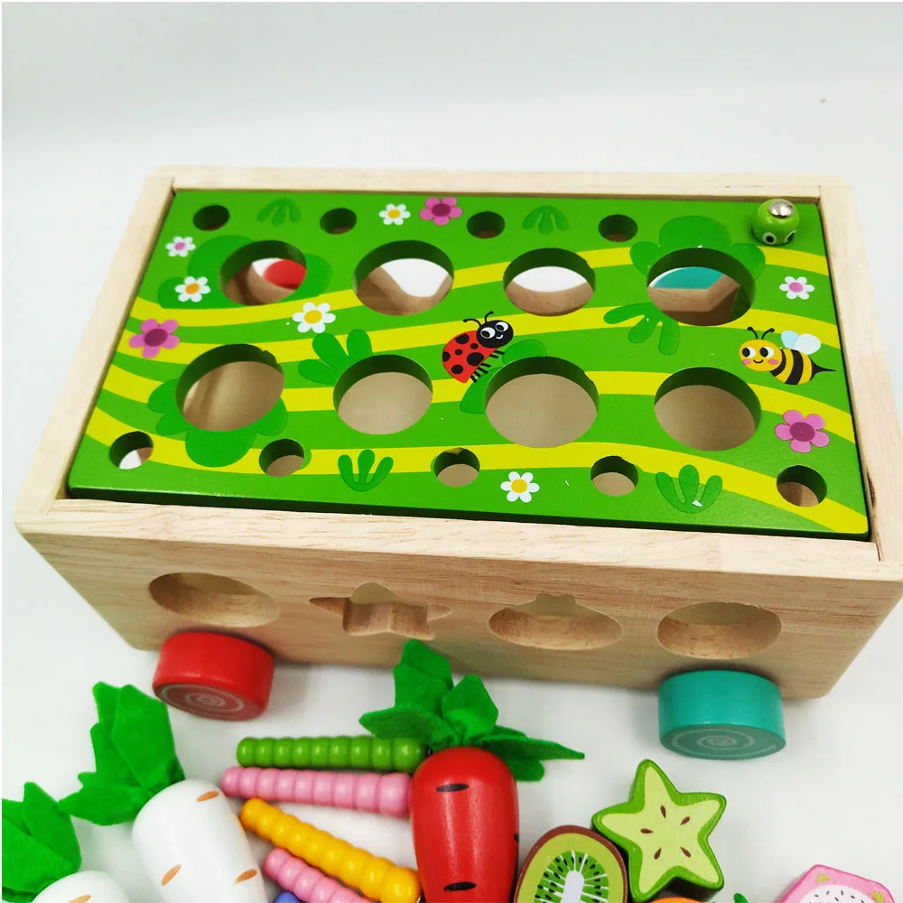 Montessori Educational Toy Kids Early Education Toy Carrot Bunny Fruit