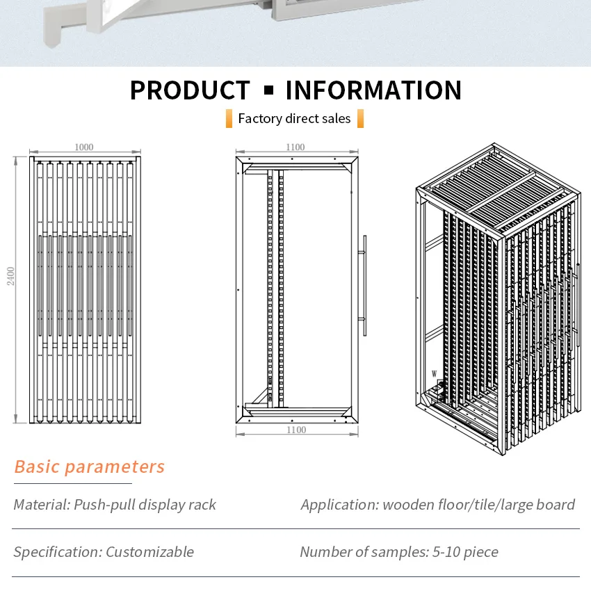 Heavy Duty Slab Rotate Slider Rack Trade Show Exhibitor Push Pull Tiles ...