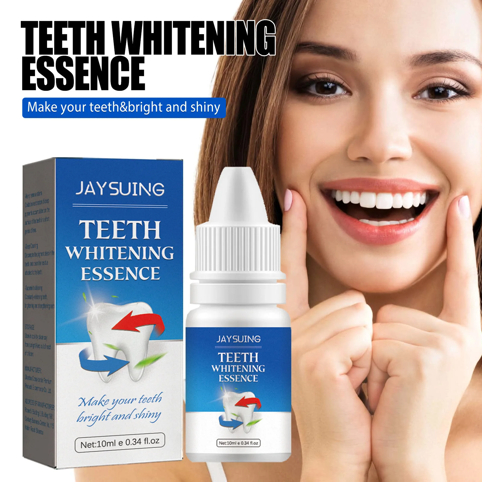 JAYSUING Teeth Whitening Serum 10ml Deep Cleansing Tea & Coffee Stains Removal Tooth Care Product