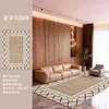 Plain silk with black lattice screen