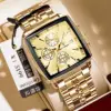 866 Gold Case Gold Face Steel Strap