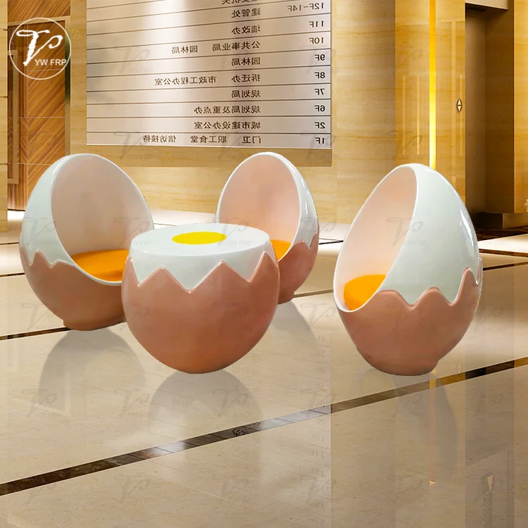 modern creative fiberglass adult size egg