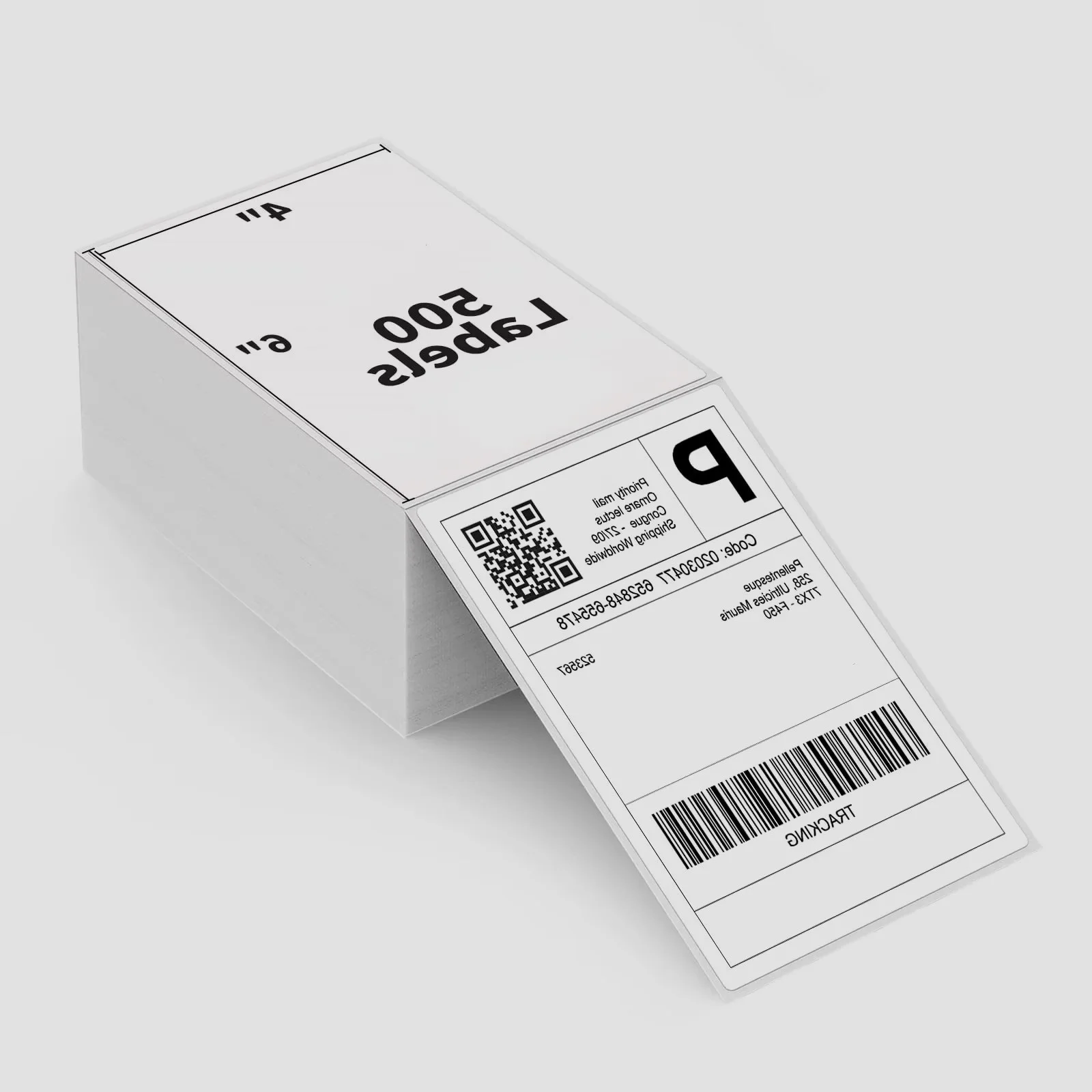 4x6 Thermal Shipping Labels with Glassine Liner 100x150mm UPS Address Barcode Mailing Labels for Promotions