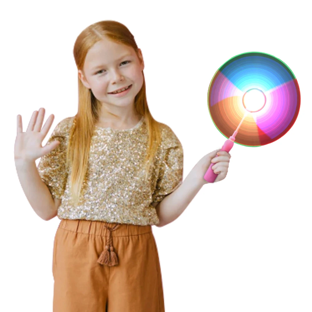Colorful LED Light-Up Fish Windmill Toy for Kids Flashes and Glows with Magic Windmill Spinner