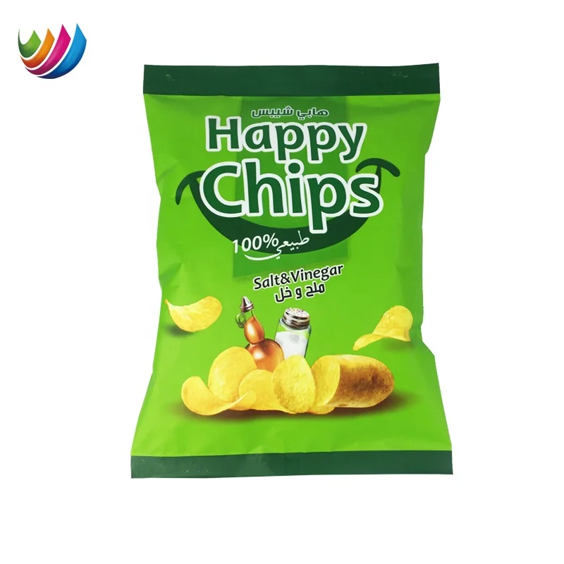 Custom Print MOPP CPP Mylar Flat Pouch Plastic Foil Plantain Potato Chips Packaging Bag