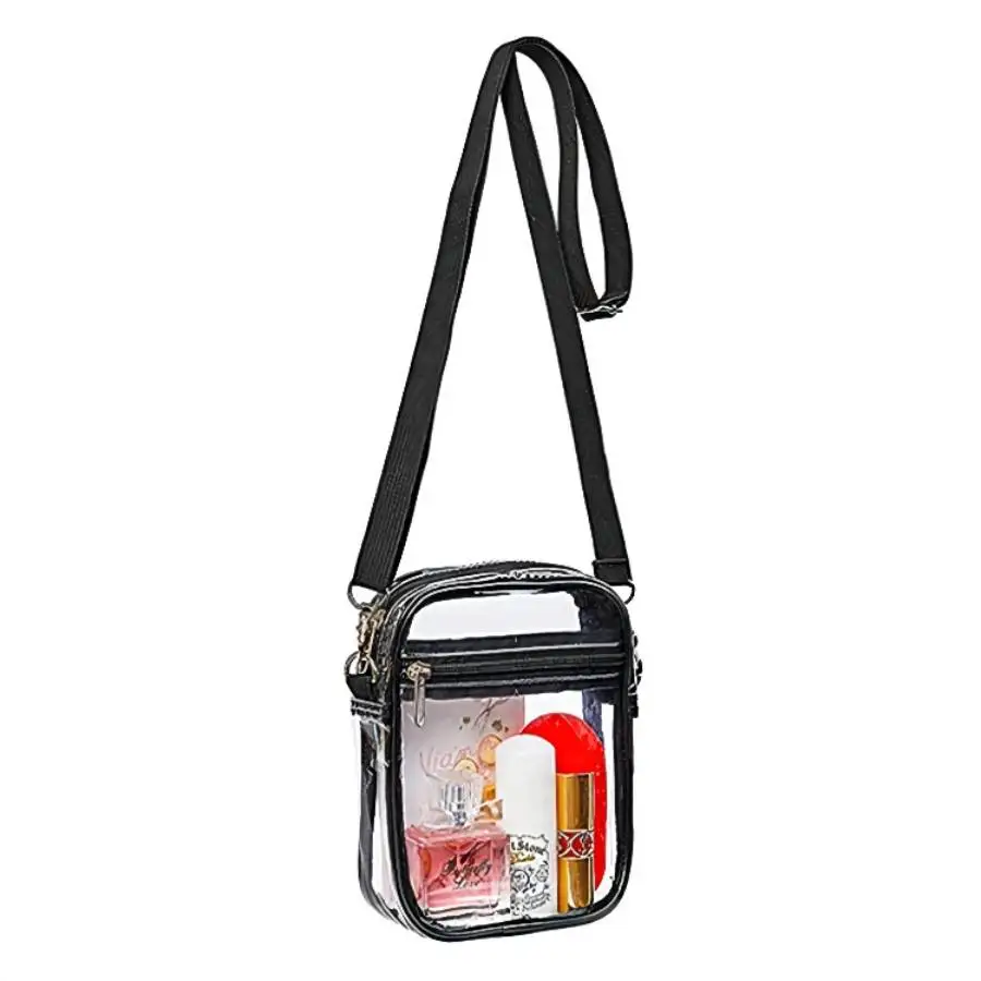 30s Thickness Clear Pvc Bag 2022 Stadium Approved Pvc Cross-body ...