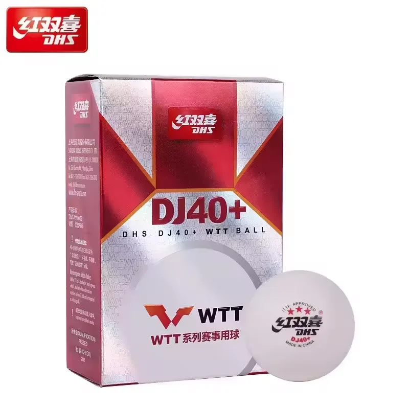 DHS WTT DJ40+ ITTF Approved 3 Star White Table Tennis Balls
