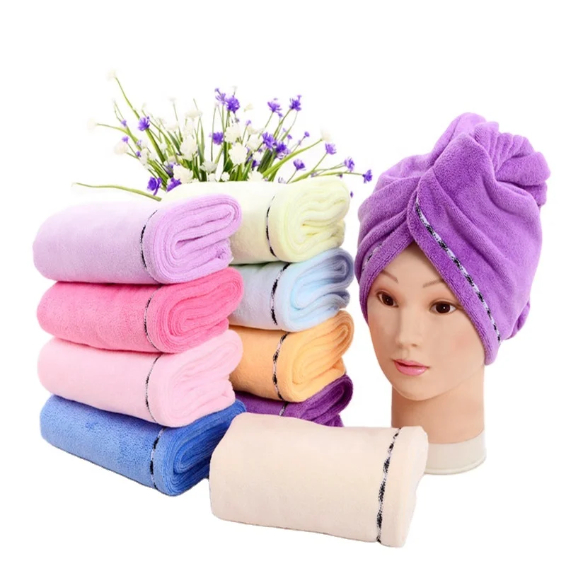 Strong Water Absorbing Microfiber Dry Hair Towel Wrap Bathing Nylon Shower Cap Hotel Disposable Shower hat