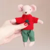 Papá ratón 15cm-suéter rojo